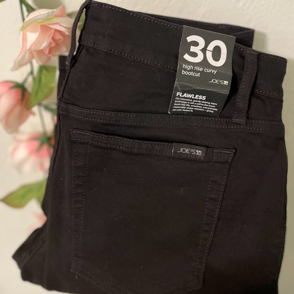 NWT Joe's Jeans Flawless Curvy Bootcut Black High Rise